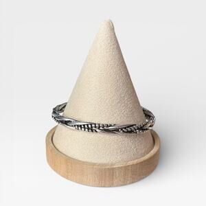 Twisted Open Bangle Men Bracelet